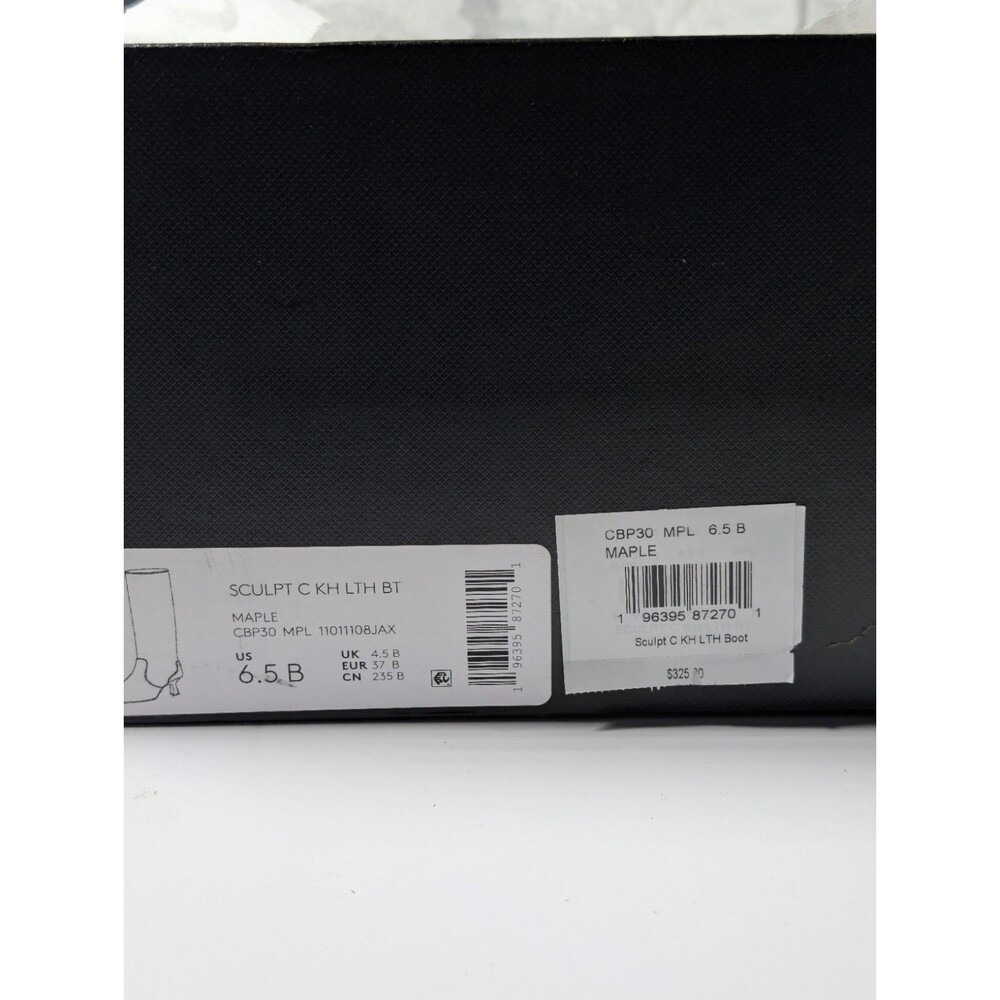 Coach Sculpt C Leather Tall Kitten Heel Boot Maple Brown Size 6.5B NIB - Picture 15 of 15